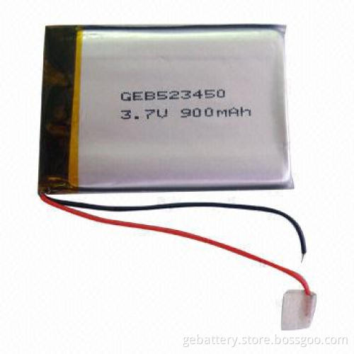 3.7V Lithium Battery, 500mAh Capacity, Up to 400 Cycles Long Life